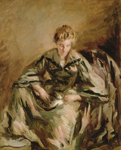 فتاة مع قطة بواسطة فيليب ويلسون ستير